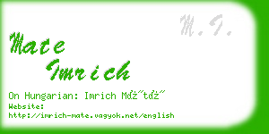 mate imrich business card